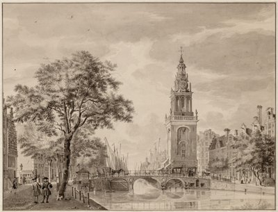 The Torensluis and the Jan Rodenpoortstoren. Drawing. Amsterdam, City Archives Amsterdam by Jan de Beijer